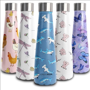 16oz Sea Turtle Stainless Steel Water Bottle, Ocean Leak Proof Cola Shape Thermo, Insulated Sports